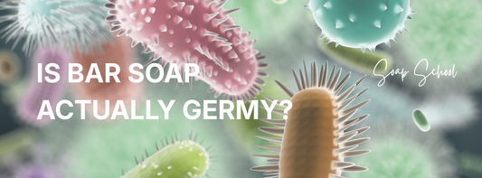 Microscopic bacteria illustration for Soap School article about whether bar soap is sanitary