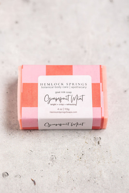 Grapefruit Mint Goat Milk Soap | Bright Citrus & Fresh Spearmint