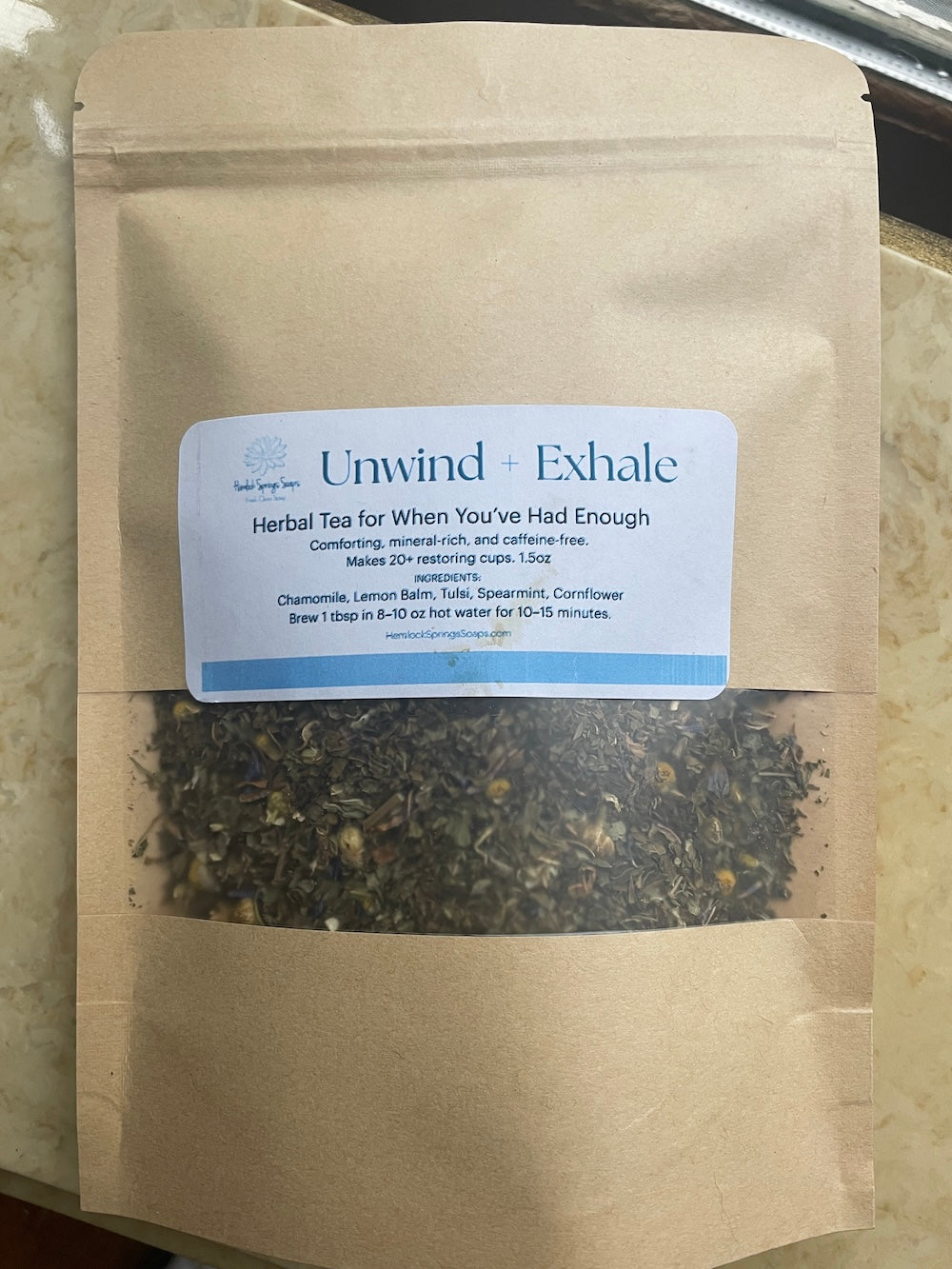 Unwind + Exhale | Calming Herbal Tea for Relaxation & Sleep Support