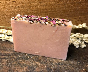 Rose & Lime Soap with real rose buds!